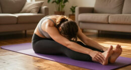 All You Need Is This Simple Yoga Pose To Ease Tight Hips—and You Can Do It From Your Bed